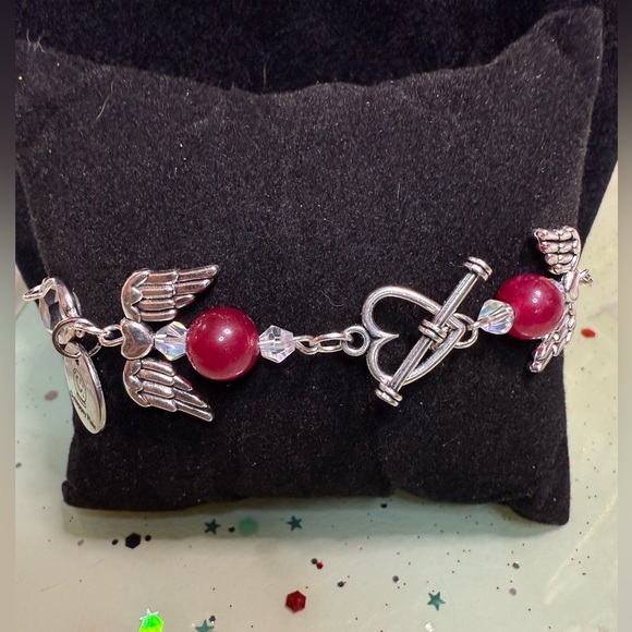 Artisan Faceted Ruby & Glass 3 piece Necklace Set - Picture 11 of 13